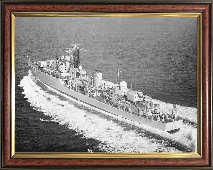 HMS Diana (D126) Royal Navy Daring Class Destroyer High Port Quarter View Photo Print Wall Art Decor Posters, Prints, & Visual Artwork Hampshire Prints 10 x 8 Classic Frame No