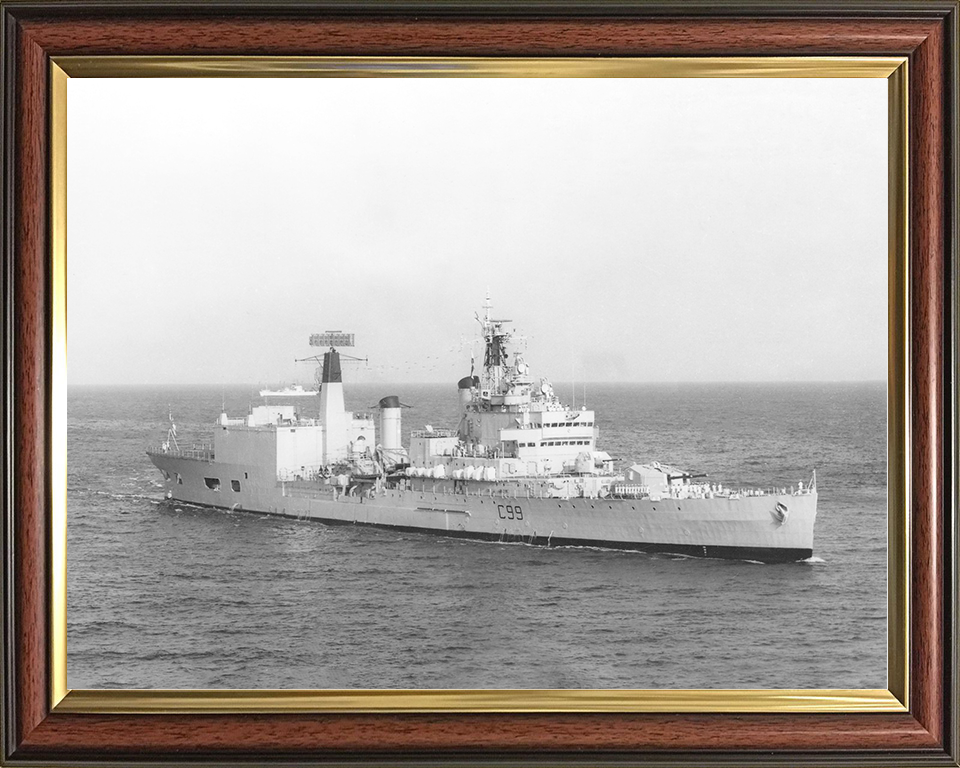 HMS Blake (C99) Royal Navy Tiger Class Light Cruiser Starboard View Photo Print Wall Art Decor Posters, Prints, & Visual Artwork Hampshire Prints 10 x 8 Classic Frame No