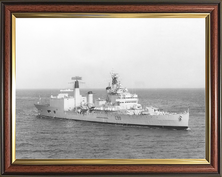HMS Blake (C99) Royal Navy Tiger Class Light Cruiser Starboard View Photo Print Wall Art Decor Posters, Prints, & Visual Artwork Hampshire Prints 10 x 8 Classic Frame No