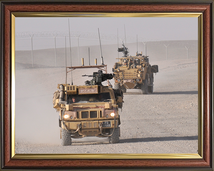 RAF Regiment in Jackal and Panther patrol vehicles Photo Print - Royal Air Force Hampshire Prints 10 x 8 Classic Frame No