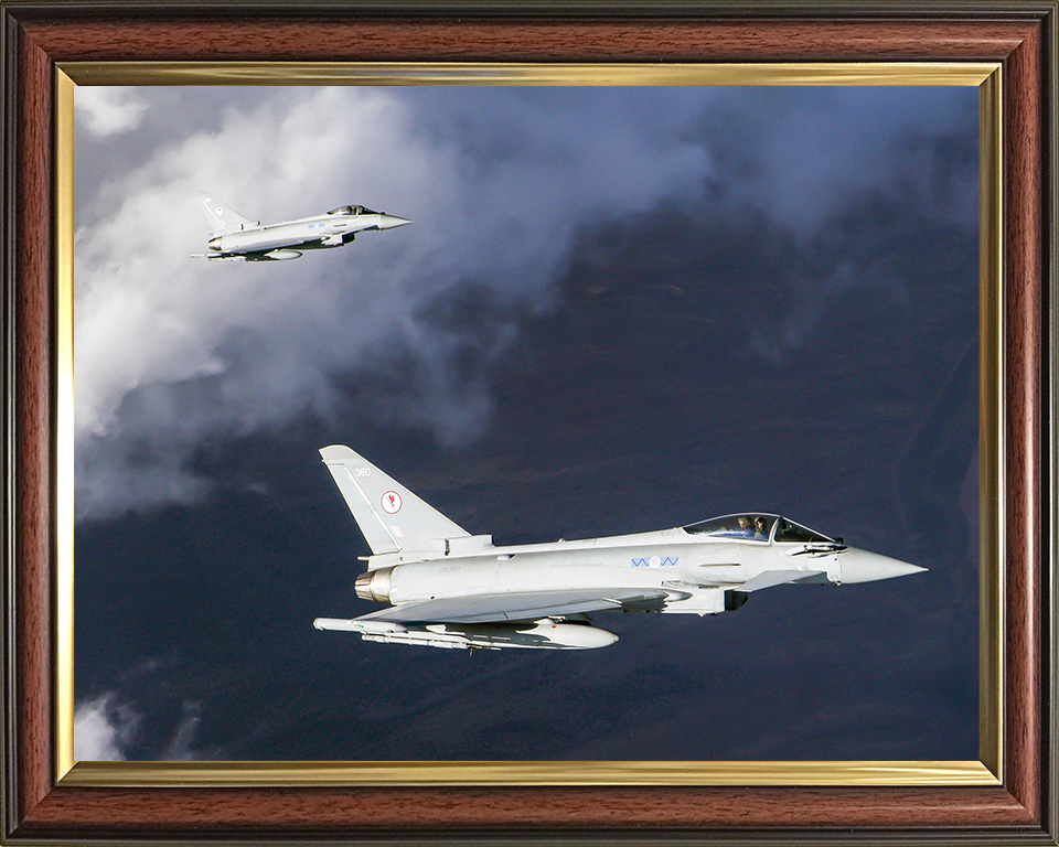 RAF 6 Squadron Typhoons Photo Print - Royal Air Force Aircraft Hampshire Prints 10 x 8 Classic Frame No