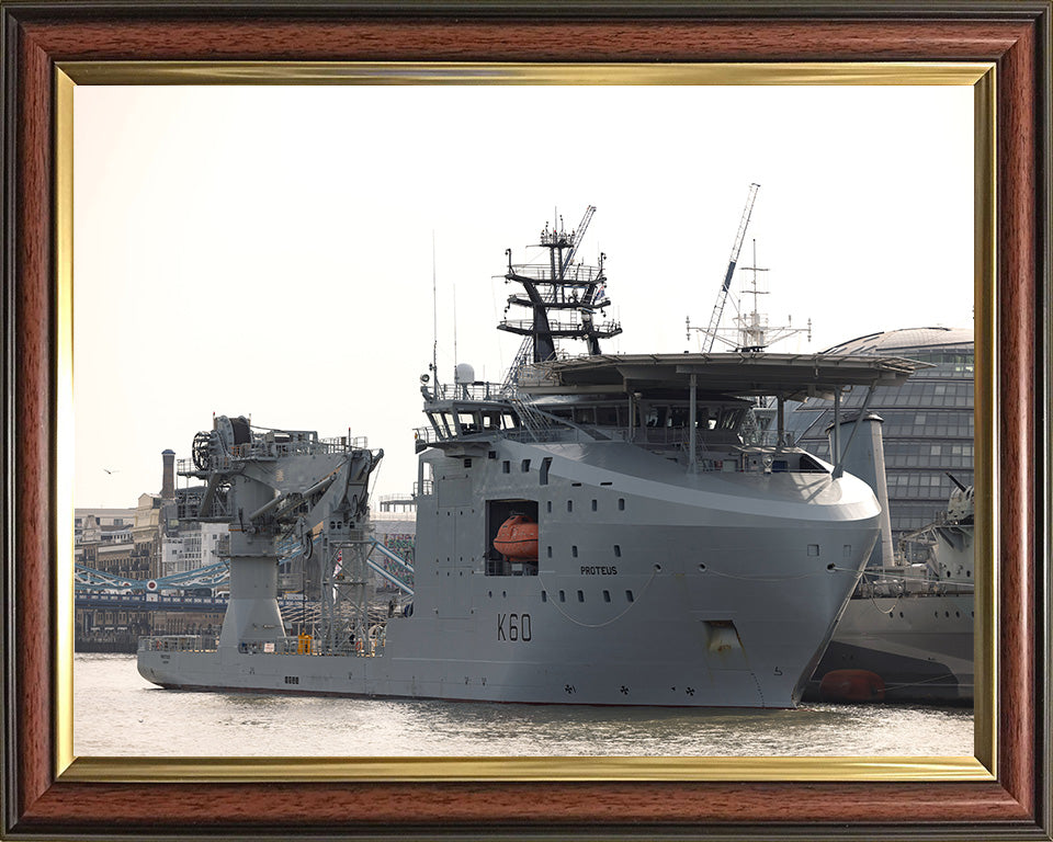 RFA Proteus (K60) Photo Print - London - Royal Fleet Auxiliary Ocean Surveillance Ship Hampshire Prints 10 x 8 Classic Frame No