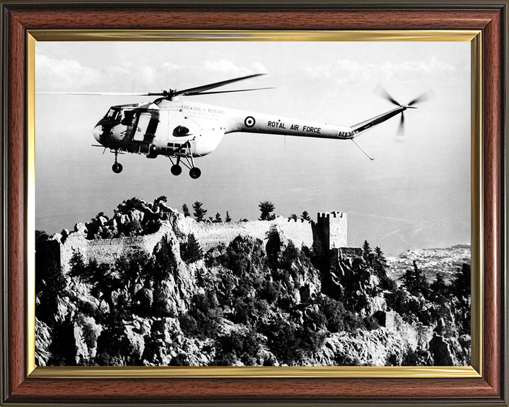 RAF Sycamore helicopter 103 Sqn 1961 Photo Print - Royal Air Force Aircraft Hampshire Prints 10 x 8 Classic Frame No