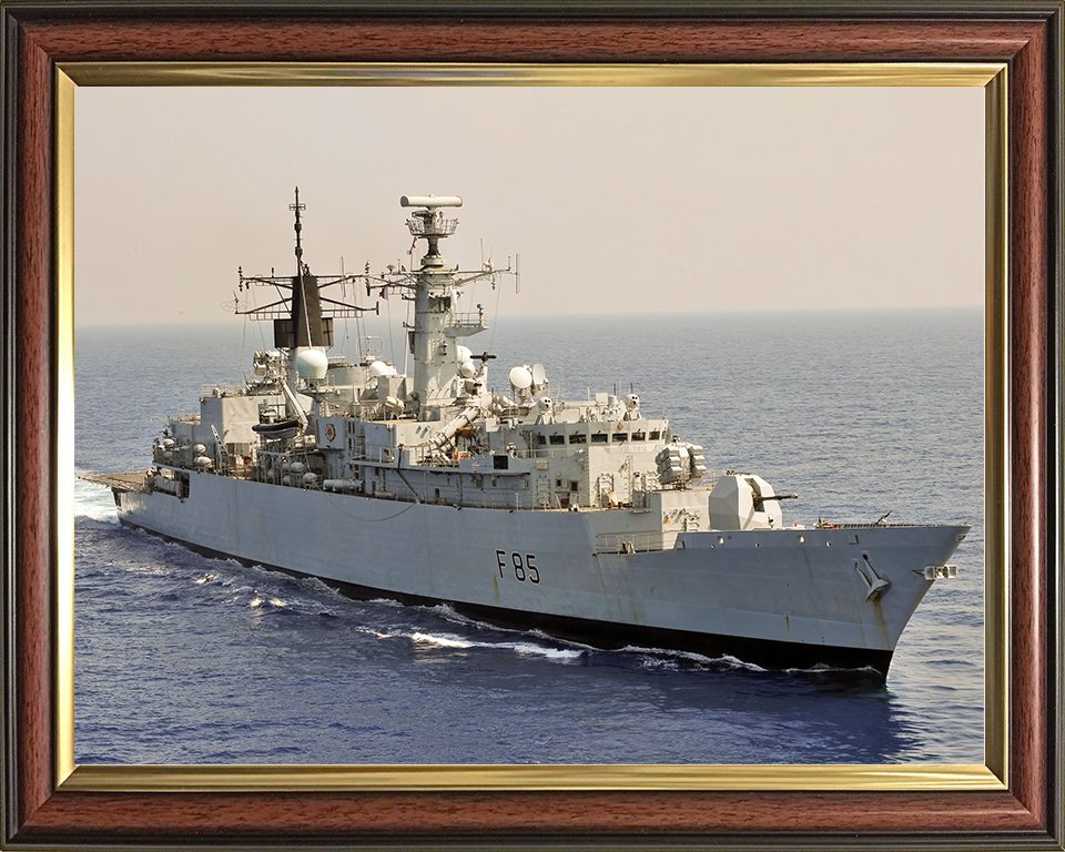 HMS Cumberland (F85) Royal Navy Type 22 Frigate Starboard Side Photo Print Wall Art Decor Posters, Prints, & Visual Artwork Hampshire Prints 10 x 8 Classic Frame No