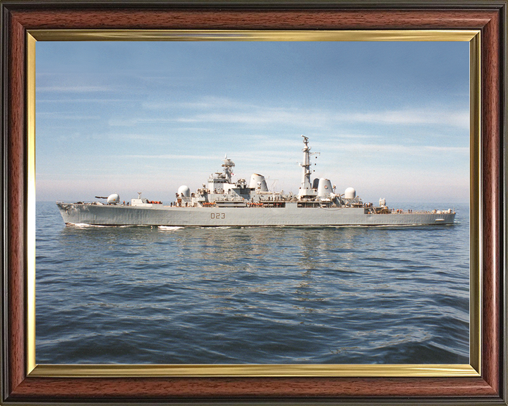 HMS Bristol (D23) Royal Navy Type 82 Destroyer Port Beam View Photo Print Wall Art Decor Posters, Prints, & Visual Artwork Hampshire Prints 10 x 8 Classic Frame No
