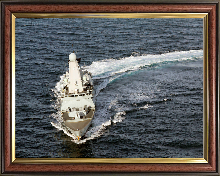 HMS Dauntless (D33) Royal Navy Type 45 Destroyer Turns To Port Photo Print Wall Art Decor Posters, Prints, & Visual Artwork Hampshire Prints 10 x 8 Classic Frame No