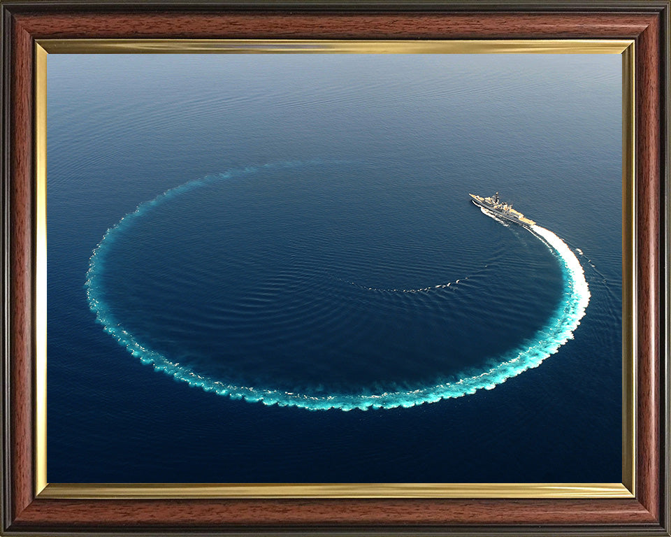 HMS Richmond (F239) Photo Print - Circle Turn - Royal Navy Type 23 Frigate Hampshire Prints 10 x 8 Classic Frame No
