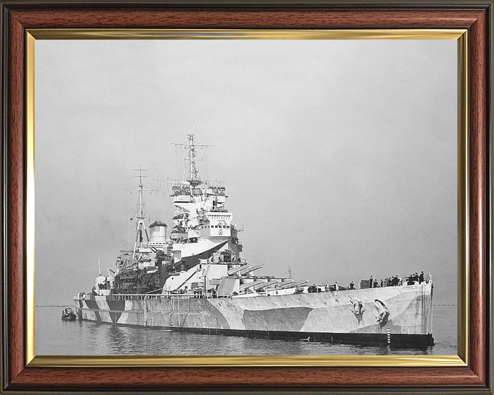 HMS Howe 32 Royal Navy King George V class battleship Photo Print or Framed Print - Hampshire Prints