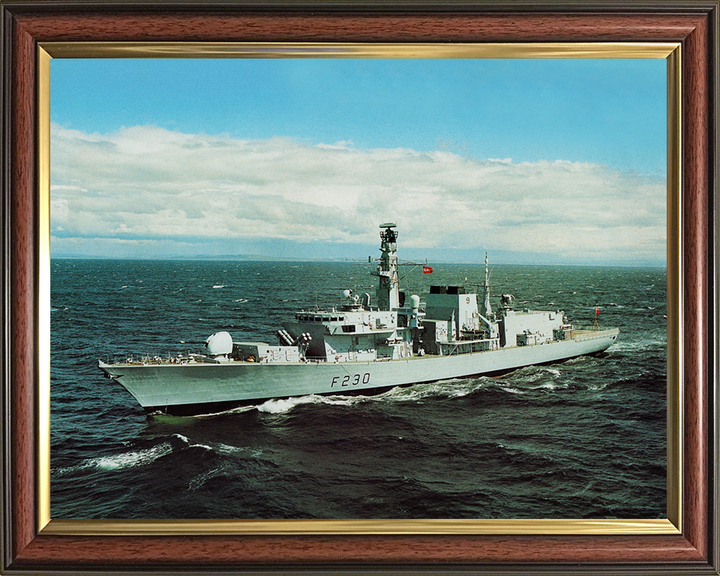 HMS Norfolk (F230) - During Trials 1989 - Royal Navy Type 23 Frigate Photo Print Wall Art Naval Decor UK Posters, Prints, & Visual Artwork Hampshire Prints 10 x 8 Classic Frame No