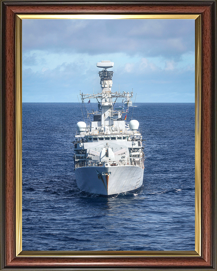 HMS Richmond (F239) Photo Print - Bow View 2025 - Royal Navy Type 23 Frigate Hampshire Prints 10 x 8 Classic Frame No