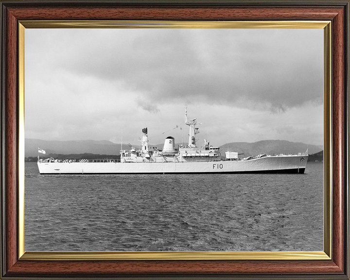 HMS Aurora (F10) Royal Navy Leander Class Frigate Starboard Beam View Photo Print Wall Art Decor Posters, Prints, & Visual Artwork Hampshire Prints 10 x 8 Classic Frame No