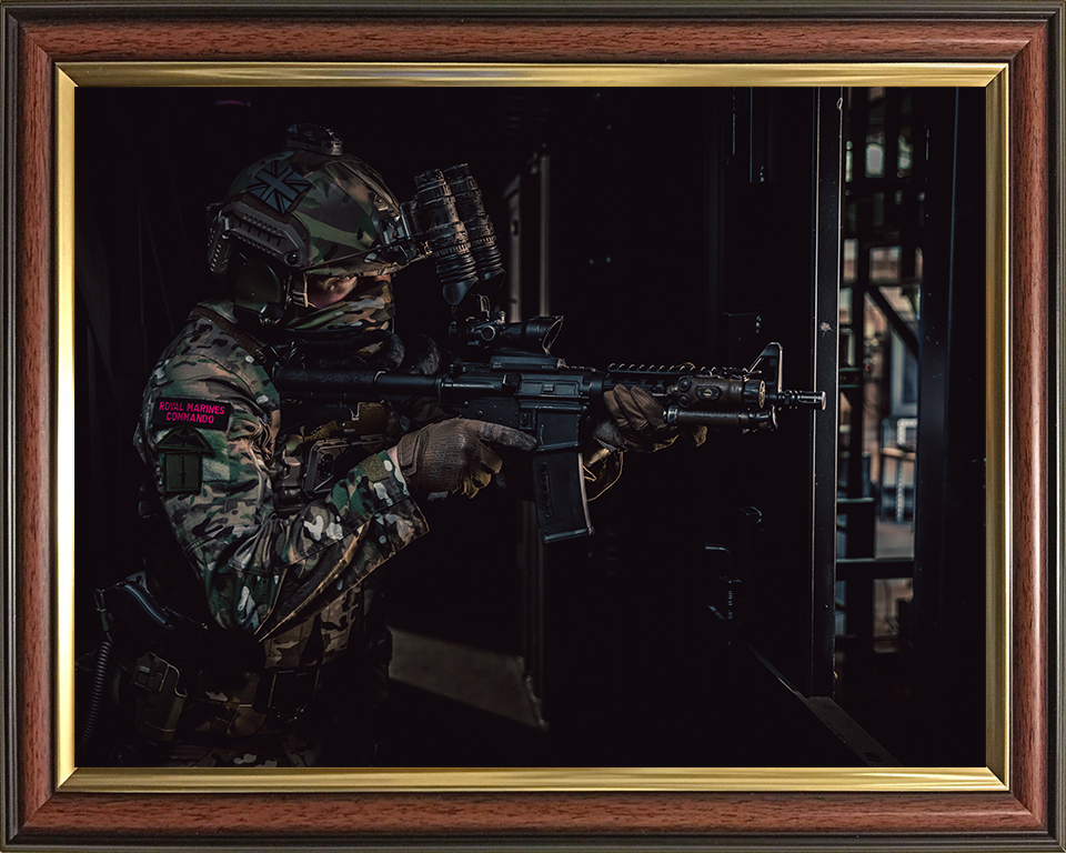 Royal Marines Commando Portrait Photo Print Hampshire Prints 10 x 8 Classic Frame No