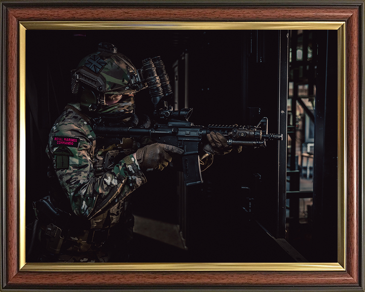 Royal Marines Commando Portrait Photo Print Hampshire Prints 10 x 8 Classic Frame No