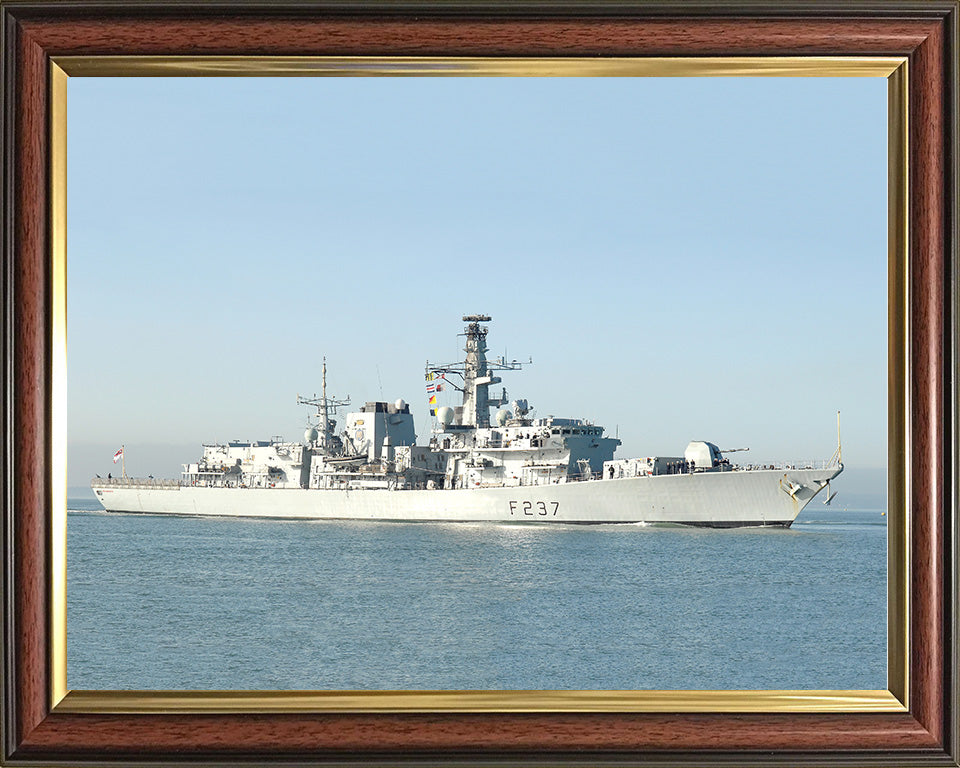 HMS Westminster (F237) Photo Print - Starboard View - Royal Navy Type 23 Frigate Hampshire Prints 10 x 8 Classic Frame No