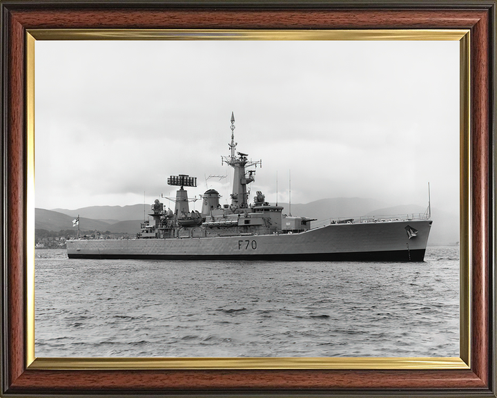 HMS Apollo (F70) Royal Navy Leander Class Frigate Starboard View Photo Print Wall Art Decor Posters, Prints, & Visual Artwork Hampshire Prints 10 x 8 Classic Frame No