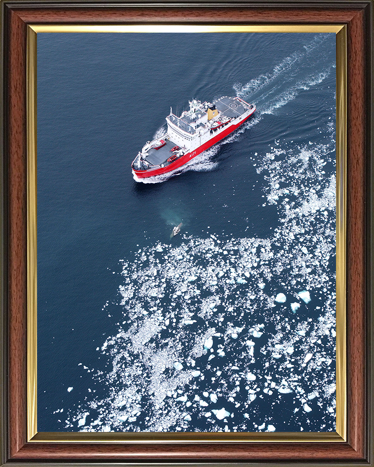 HMS Endurance (A171) Photo Print - Antarctic Ice Fields 2005 - Royal Navy Ice Breaker Patrol Ship Hampshire Prints 10 x 8 Classic Frame No