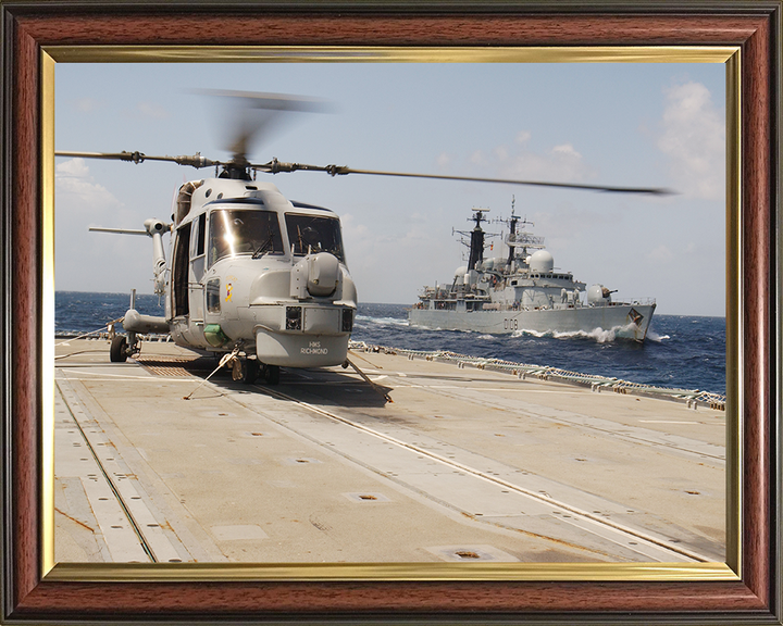 HMS Cardiff (D108) Photo Print - From HMS Richmond 2004 - Royal Navy Type 42 Destroyer Posters, Prints, & Visual Artwork Hampshire Prints 10 x 8 Classic Frame No