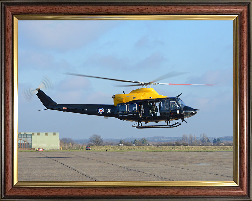 RAF Bell Griffin HT1 Helicopter Duxford 2018 Photo Print - Royal Air Force Aircraft Posters, Prints, & Visual Artwork Hampshire Prints 10 x 8 Classic Frame No