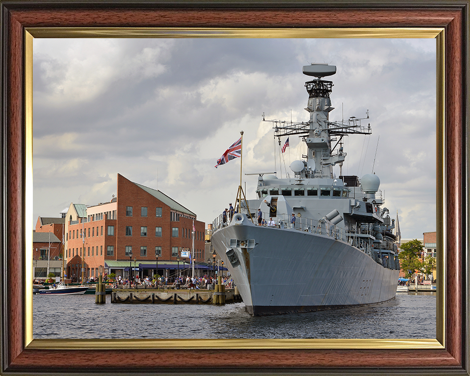 HMS Argyll (F231) Royal Navy Type 23 Frigate Alongside Baltimore 2014 Photo Print Wall Art Decor Posters, Prints, & Visual Artwork Hampshire Prints 10 x 8 Classic Frame No