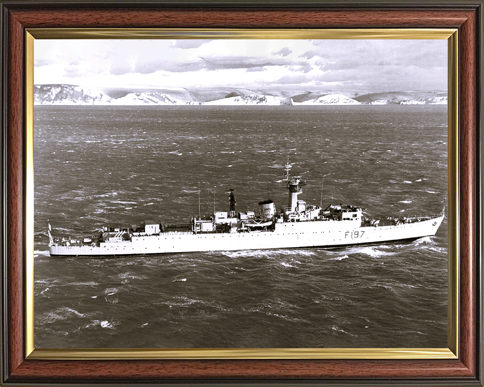 HMS Grenville (F197) Royal Navy U Class Destroyer At Sea 1969 Photo Print Wall Art Decor Posters, Prints, & Visual Artwork Hampshire Prints 10 x 8 Classic Frame No
