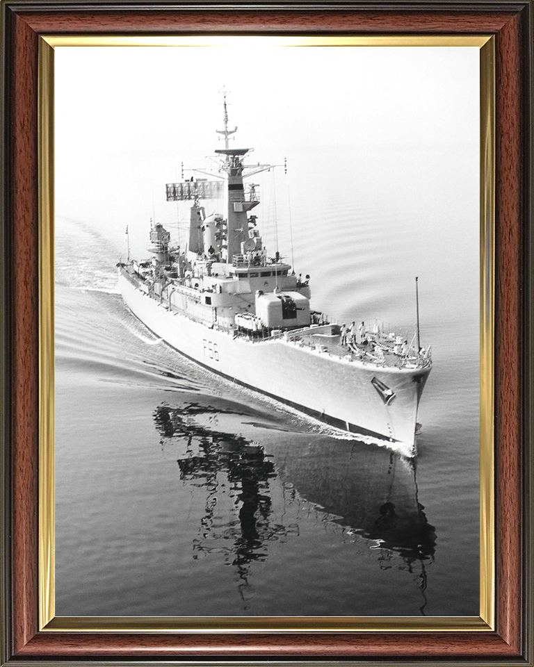 HMS Argonaut (F56) Royal Navy Leander Class Frigate On Calm Sea Photo Print Wall Art Decor Posters, Prints, & Visual Artwork Hampshire Prints 10 x 8 Classic Frame No