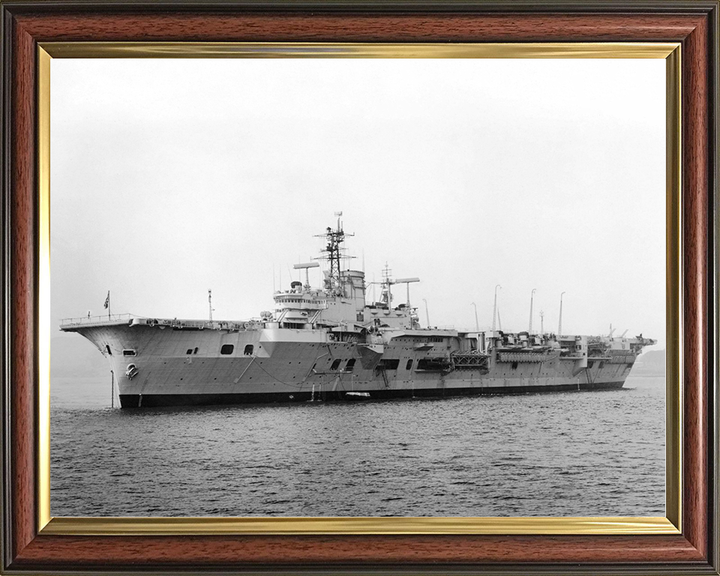 HMS Ark Royal (R09) Royal Navy Audacious Class Aircraft Carrier Low Port Side View Photo Print Wall Art Decor Posters, Prints, & Visual Artwork Hampshire Prints 10 x 8 Classic Frame No