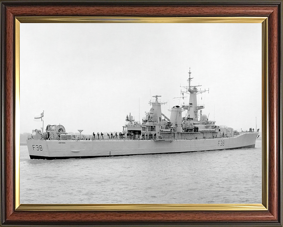 HMS Arethusa (F38) Royal Navy Leander Class Frigate Low Starboard View Photo Print Wall Art Decor Posters, Prints, & Visual Artwork Hampshire Prints 10 x 8 Classic Frame No