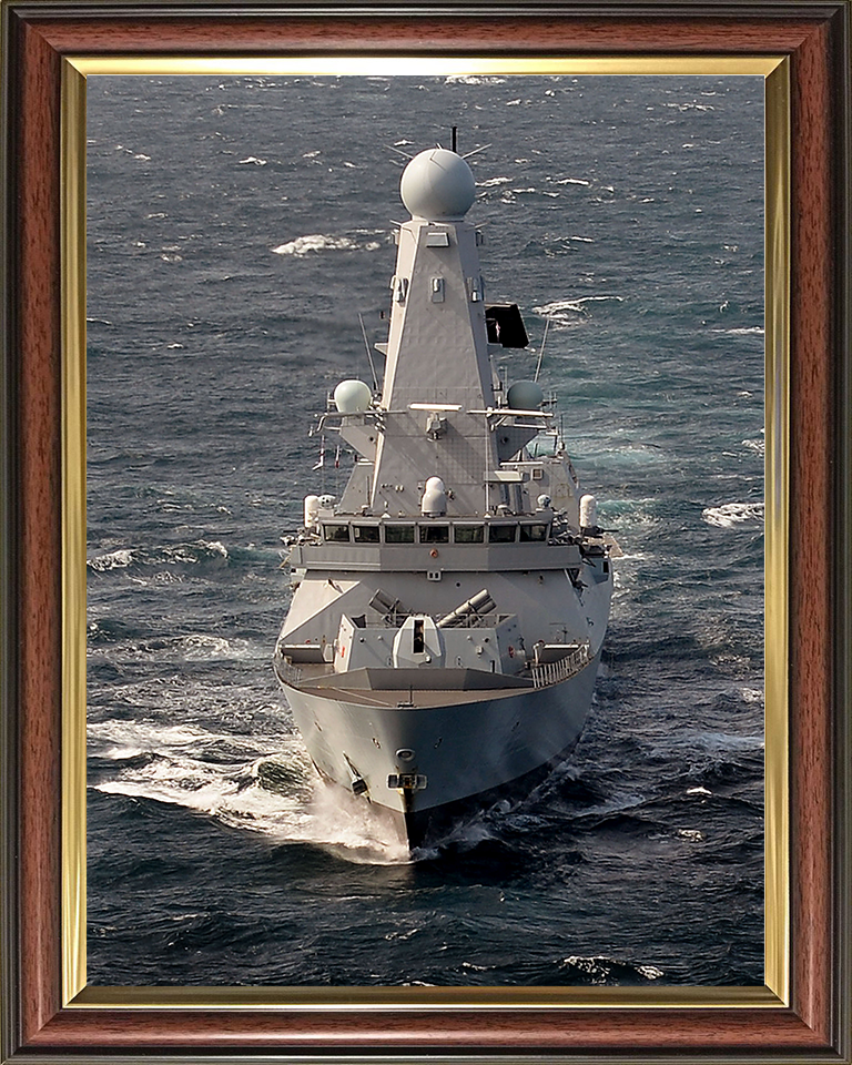 HMS Duncan (D37) Photo Print - Underway 2015 - Royal Navy Type 45 Destroyer Posters, Prints, & Visual Artwork Hampshire Prints 10 x 8 Classic Frame No