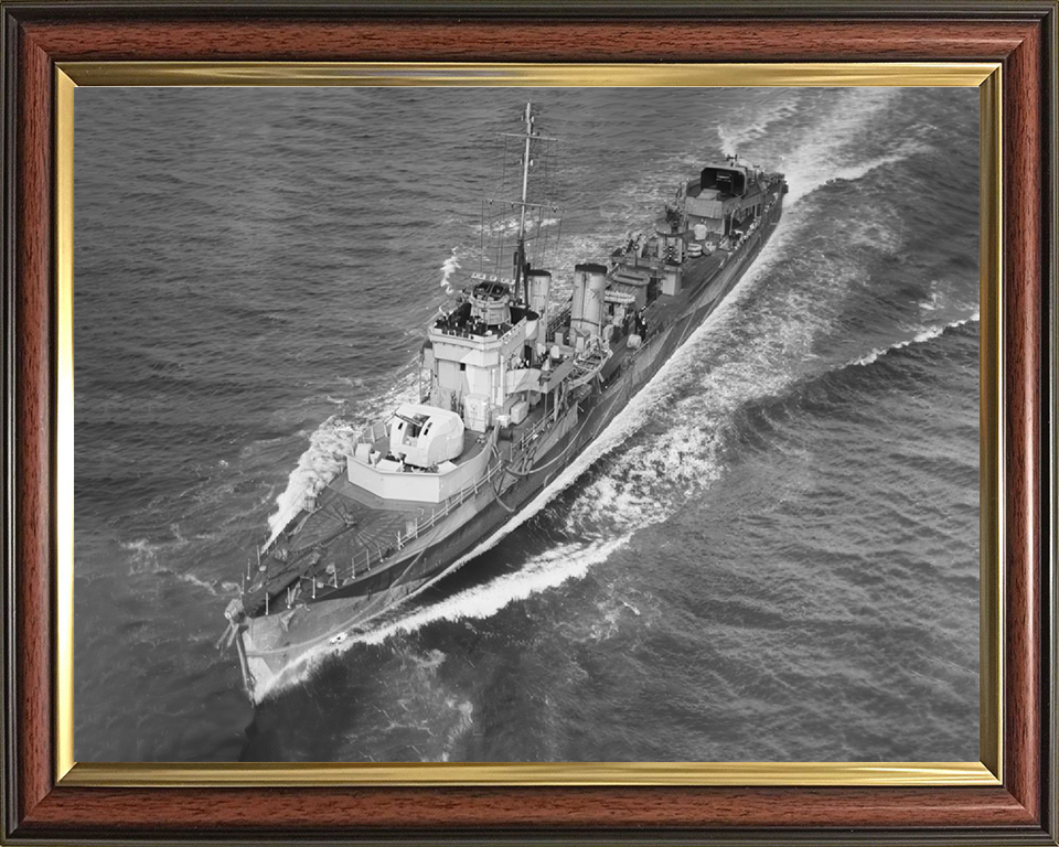 HMS Vanity (D28) Photo Print - At Sea 1942 - Royal Navy V Class Destroyer Hampshire Prints 10 x 8 Classic Frame No