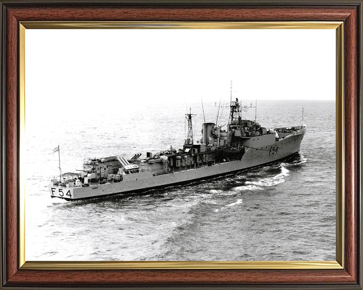 HMS Hardy (F54) Photo Print - Underway 1956 - Royal Navy Blackwood Class Frigate Posters, Prints, & Visual Artwork Hampshire Prints 10 x 8 Classic Frame No