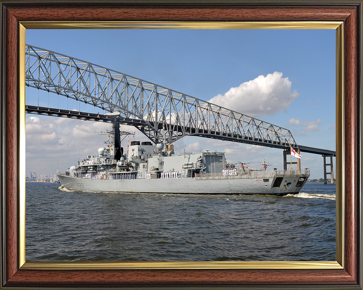 HMS Argyll (F231) Royal Navy Type 23 Frigate Entering Baltimore 2014 Photo Print Wall Art Decor Posters, Prints, & Visual Artwork Hampshire Prints 10 x 8 Classic Frame No