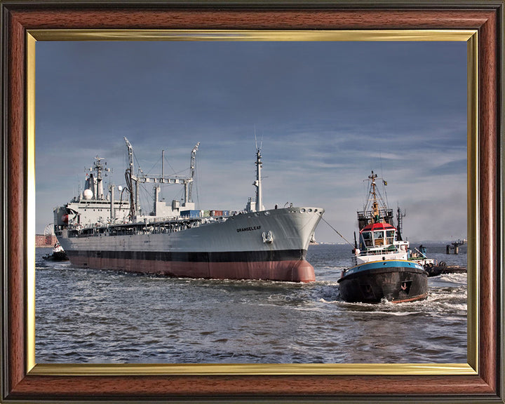 RFA Orangeleaf (A110) Photo Print - With Tug - Royal Fleet Auxiliary Leaf Class Tanker Hampshire Prints 10 x 8 Classic Frame No