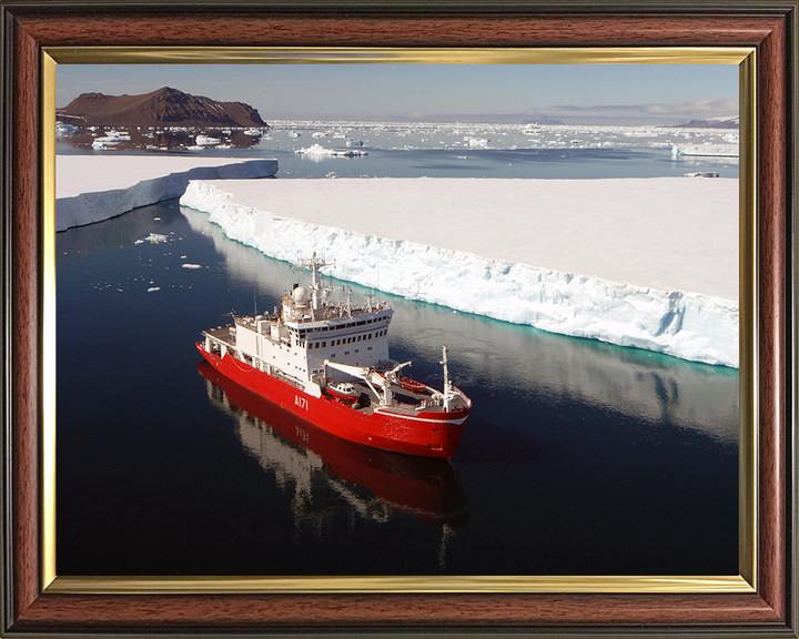 HMS Endurance (A171) Photo Print - Antarctic 2007 - Royal Navy Ice Breaker Patrol Ship Hampshire Prints 10 x 8 Classic Frame No