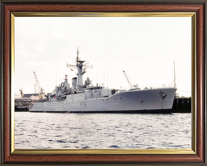 HMS Berwick (F115) Royal Navy Rothesay Class Frigate Portsmouth 1983 Photo Print Wall Art Decor Posters, Prints, & Visual Artwork Hampshire Prints 10 x 8 Classic Frame No