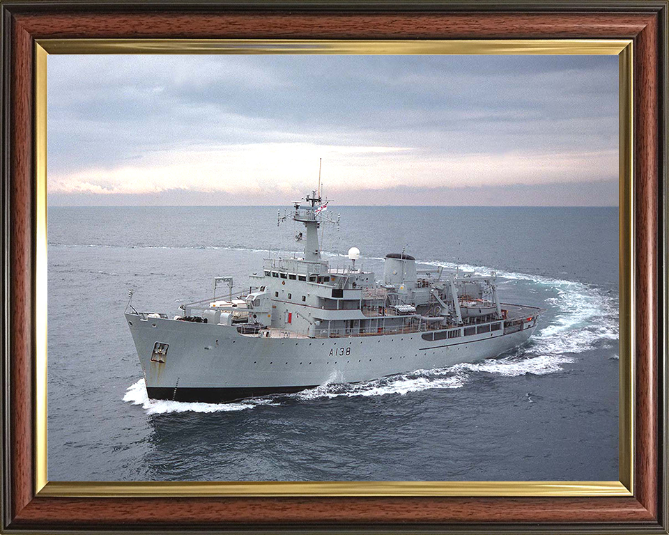 HMS Herald (H138) Photo Print - At Sea 1996 - Royal Navy Hecla Class Survey Vessel