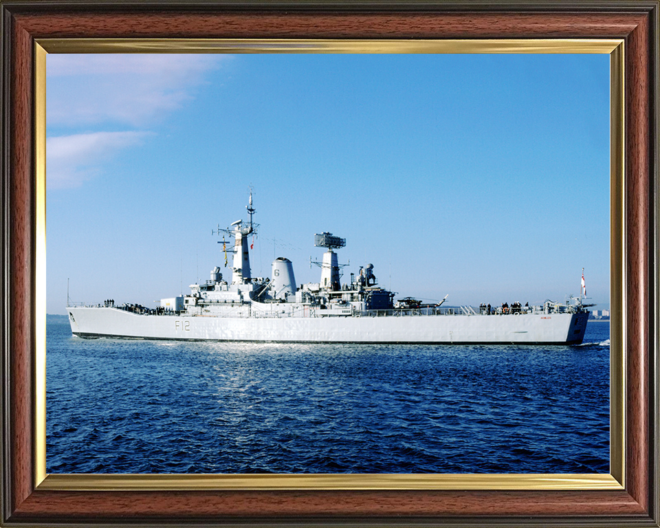 HMS Achilles (F12) Royal Navy Leander Class Frigate Photo Print Warship Wall Art Decor Posters, Prints, & Visual Artwork Hampshire Prints 10 x 8 Classic Frame No