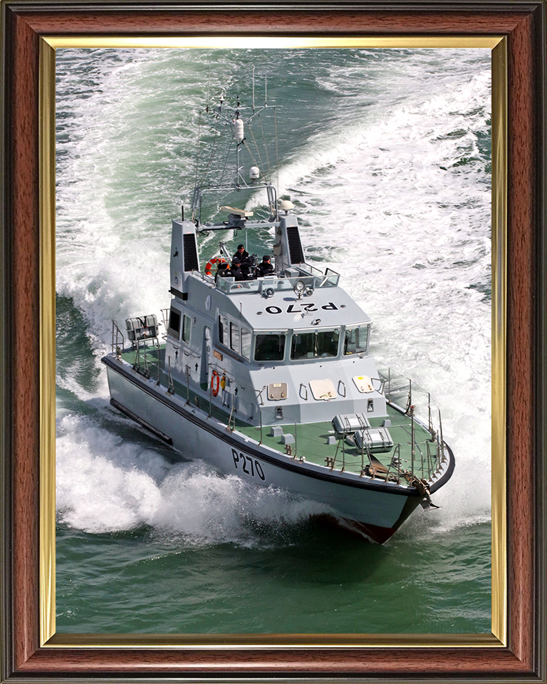 HMS Biter (P270) Photo Print - Starboard Bow 2017 - Royal Navy Archer Class P2000 Patrol Vessel Posters, Prints, & Visual Artwork Hampshire Prints 10 x 8 Classic Frame No