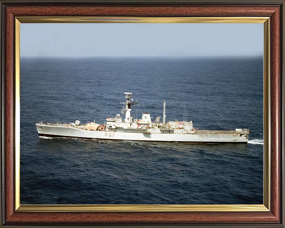 HMS Andromeda (F57) Royal Navy Leander Class Frigate Underway Port Side View Photo Print Wall Art Decor Posters, Prints, & Visual Artwork Hampshire Prints 10 X 8 Classic Frame No
