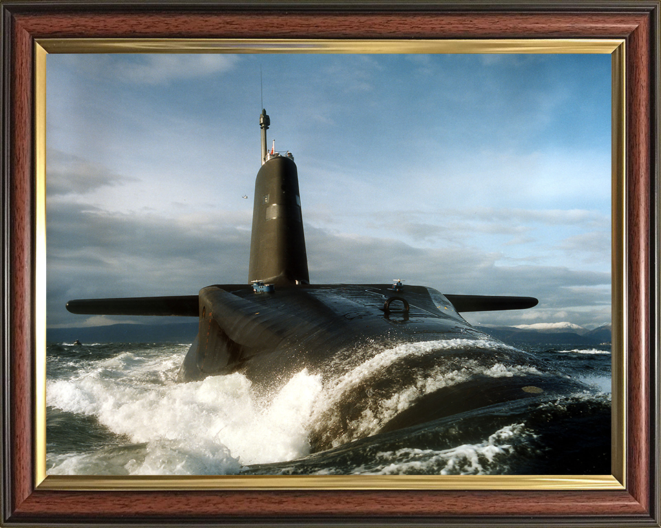 HMS Vanguard (S28) Photo Print - On The Clyde 1992 - Royal Navy Vanguard Class Submarine