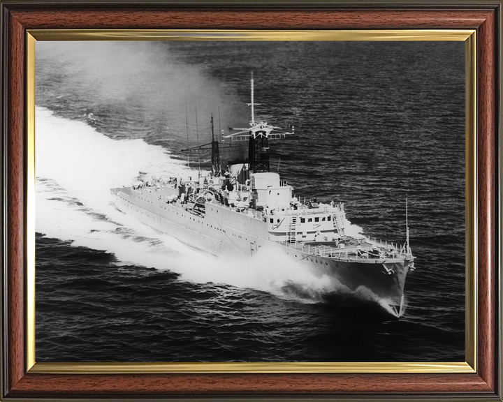 HMS Rapid (F138) Photo Print - At Sea 1971 - Royal Navy Type 15 Frigate Hampshire Prints 10 x 8 Classic Frame No