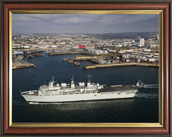 HMS Bulwark (L15) Royal Navy Albion Class Amphibious Ship Heading For Trials Photo Print Wall Art Decor Posters, Prints, & Visual Artwork Hampshire Prints 10 x 8 Classic Frame No