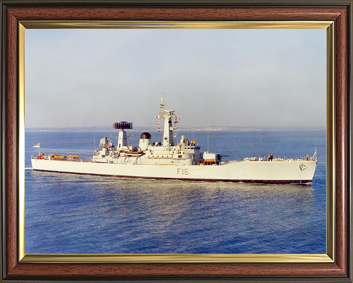HMS Diomede (F16) Royal Navy Leander Class Frigate Entering Portsmouth Photo Print Wall Art Decor Posters, Prints, & Visual Artwork Hampshire Prints 10 x 8 Classic Frame No