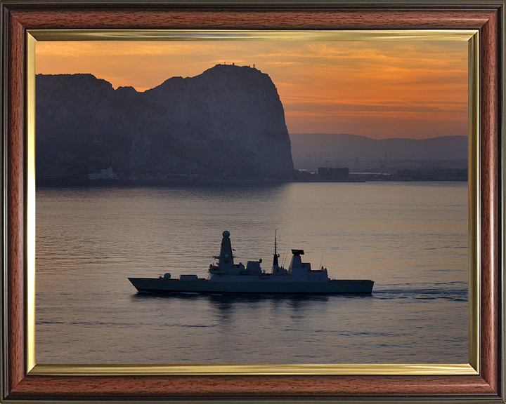 HMS Dauntless (D33) Photo Print - Gibraltar 2015 - Royal Navy Type 45 Destroyer Posters, Prints, & Visual Artwork Hampshire Prints 10 x 8 Classic Frame No