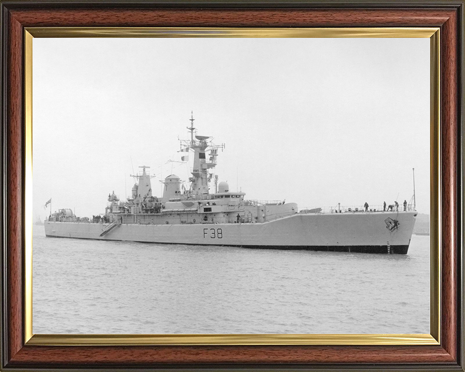 HMS Arethusa (F38) Royal Navy Leander Class Frigate Starboard View Photo Print Wall Art Naval Decor Posters, Prints, & Visual Artwork Hampshire Prints 10 x 8 Classic Frame No