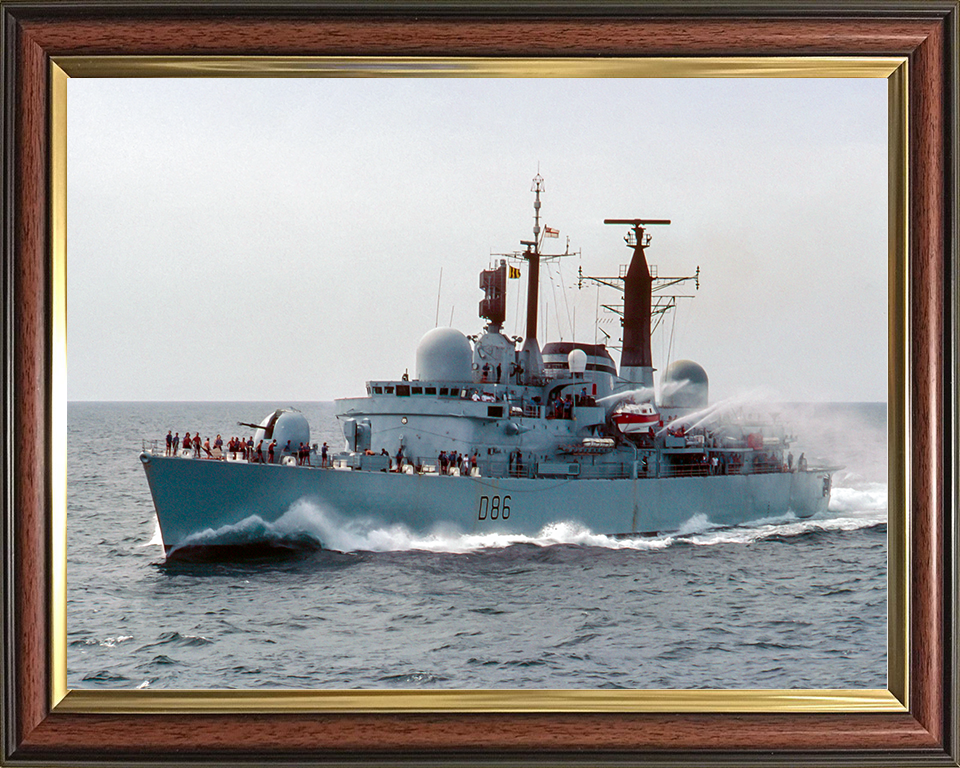 HMS Birmingham (D86) Royal Navy Type 42 Destroyer Handing Over Photo Print Wall Art Decor Posters, Prints, & Visual Artwork Hampshire Prints 10 x 8 Classic Frame No