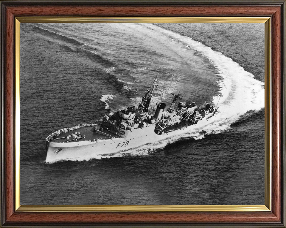 HMS Blackwood (F78) Photo Print - At Sea - Royal Navy Blackwood Class Frigate Posters, Prints, & Visual Artwork Hampshire Prints 10 x 8 Classic Frame No