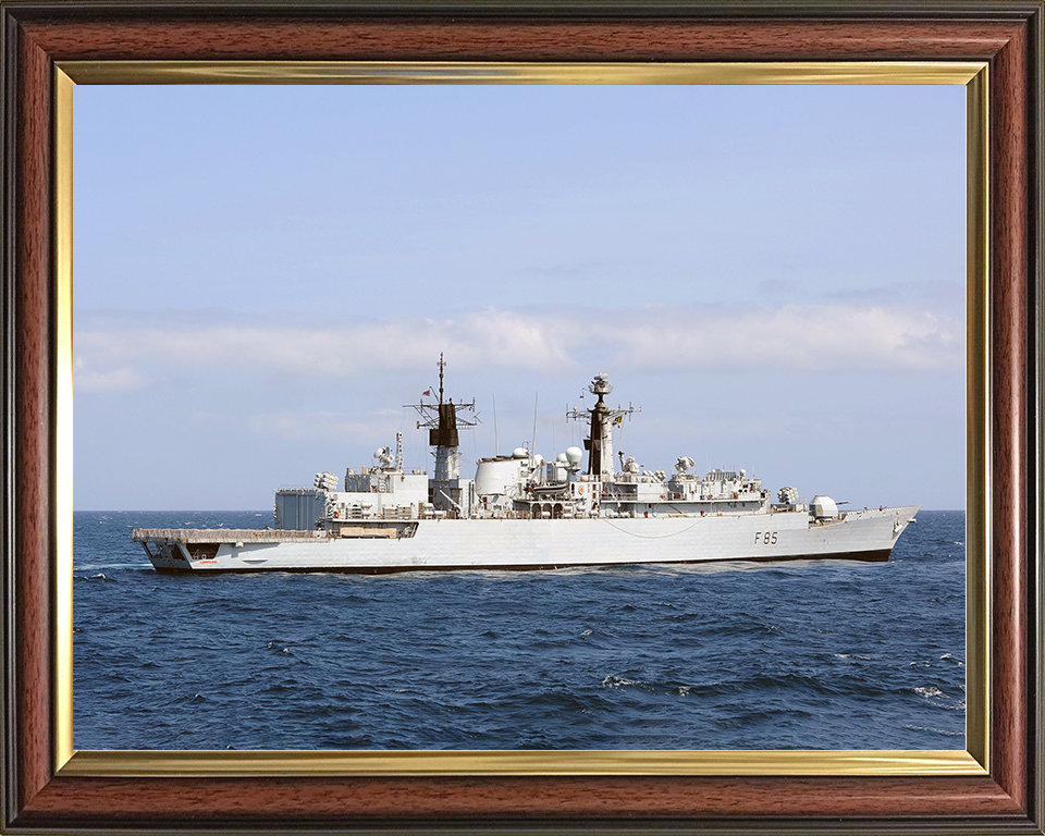 HMS Cumberland (F85) Royal Navy Type 22 Frigate Low Starboard Beam View Photo Print Wall Art Decor Posters, Prints, & Visual Artwork Hampshire Prints 10 x 8 Classic Frame No