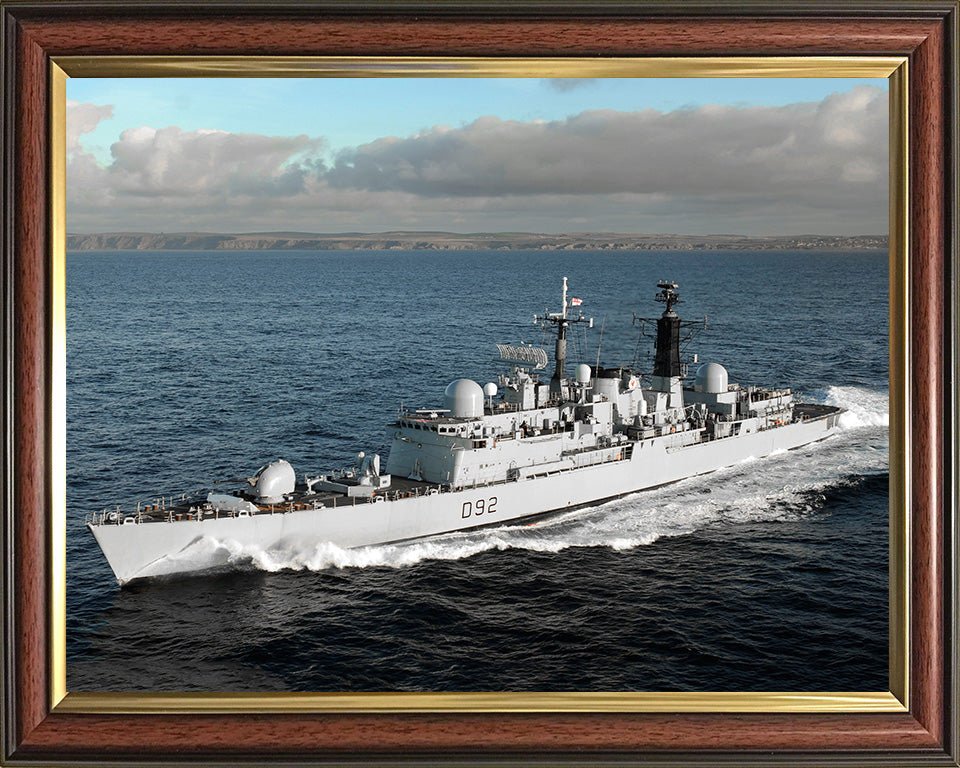 HMS Liverpool (D92) Photo Print - At Speed - Royal Navy Type 42 Destroyer Hampshire Prints 10 x 8 Classic Frame No