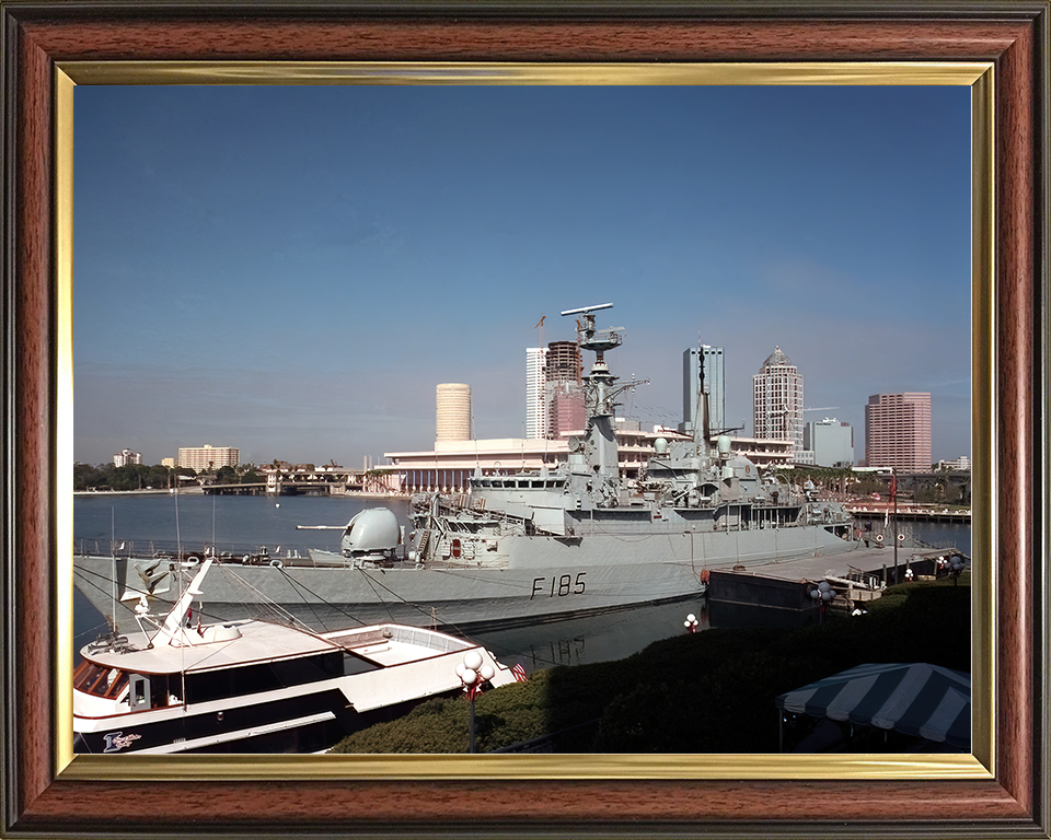 HMS Avenger (F185) Royal Navy Type 21 Frigate Alongside Photo Print Wall Art Decor Posters, Prints, & Visual Artwork Hampshire Prints 10 x 8 Classic Frame No