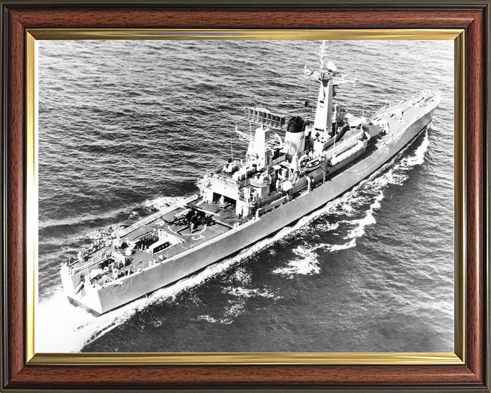 HMS Ajax (F114) Royal Navy Leander Class Frigate Photo Print Warship Wall Art Posters, Prints, & Visual Artwork Hampshire Prints 10 x 8 Classic Frame No